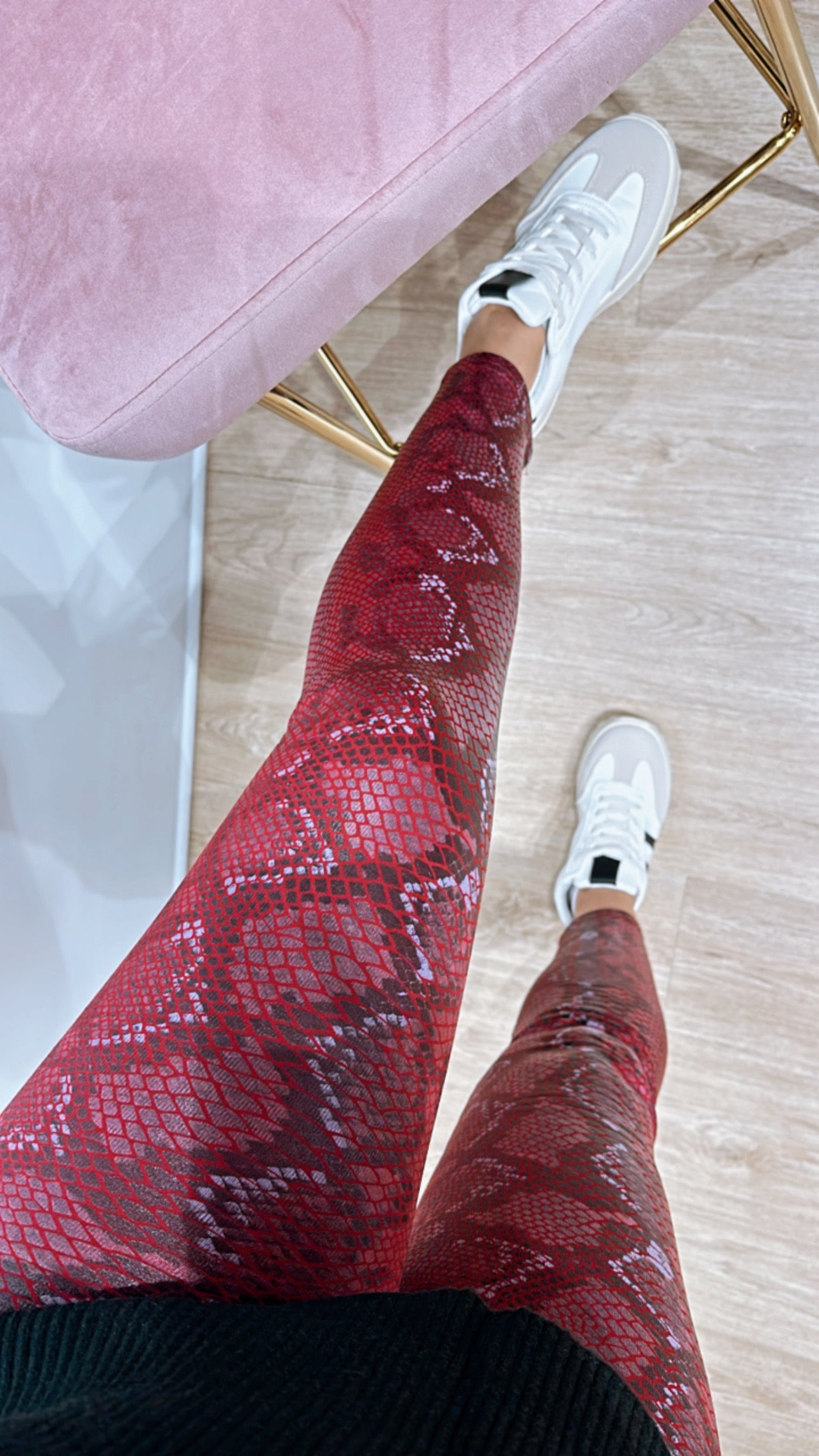 Leggins serpiente granate